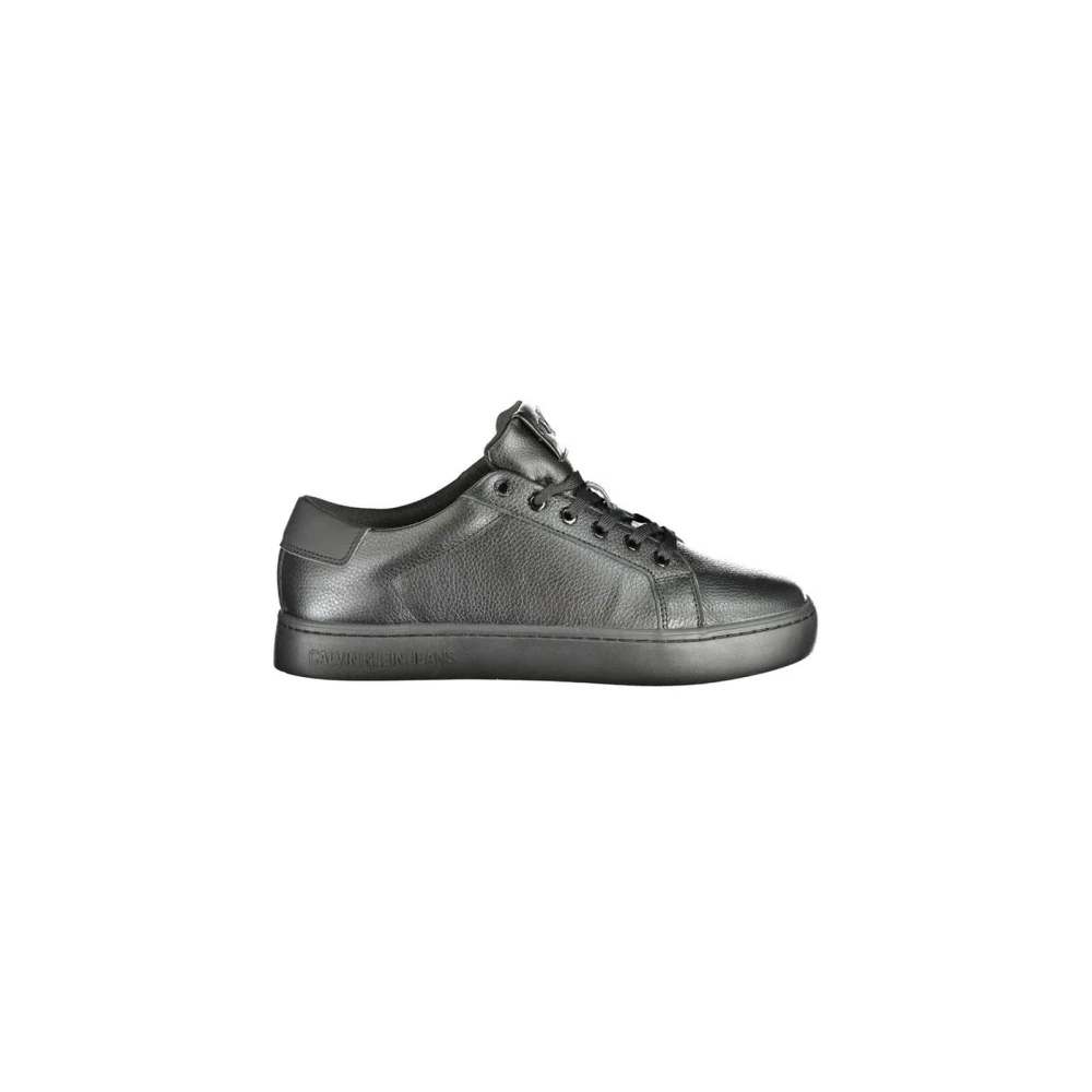 Calvin Klein Men's Black Polyester Lowtop Sneakers Style