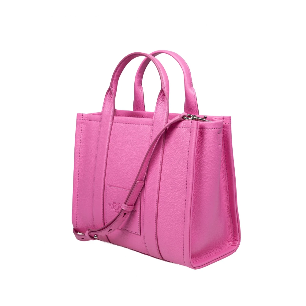Marc Jacobs Roze Leren Tote Tas met Logo's Pink Dames