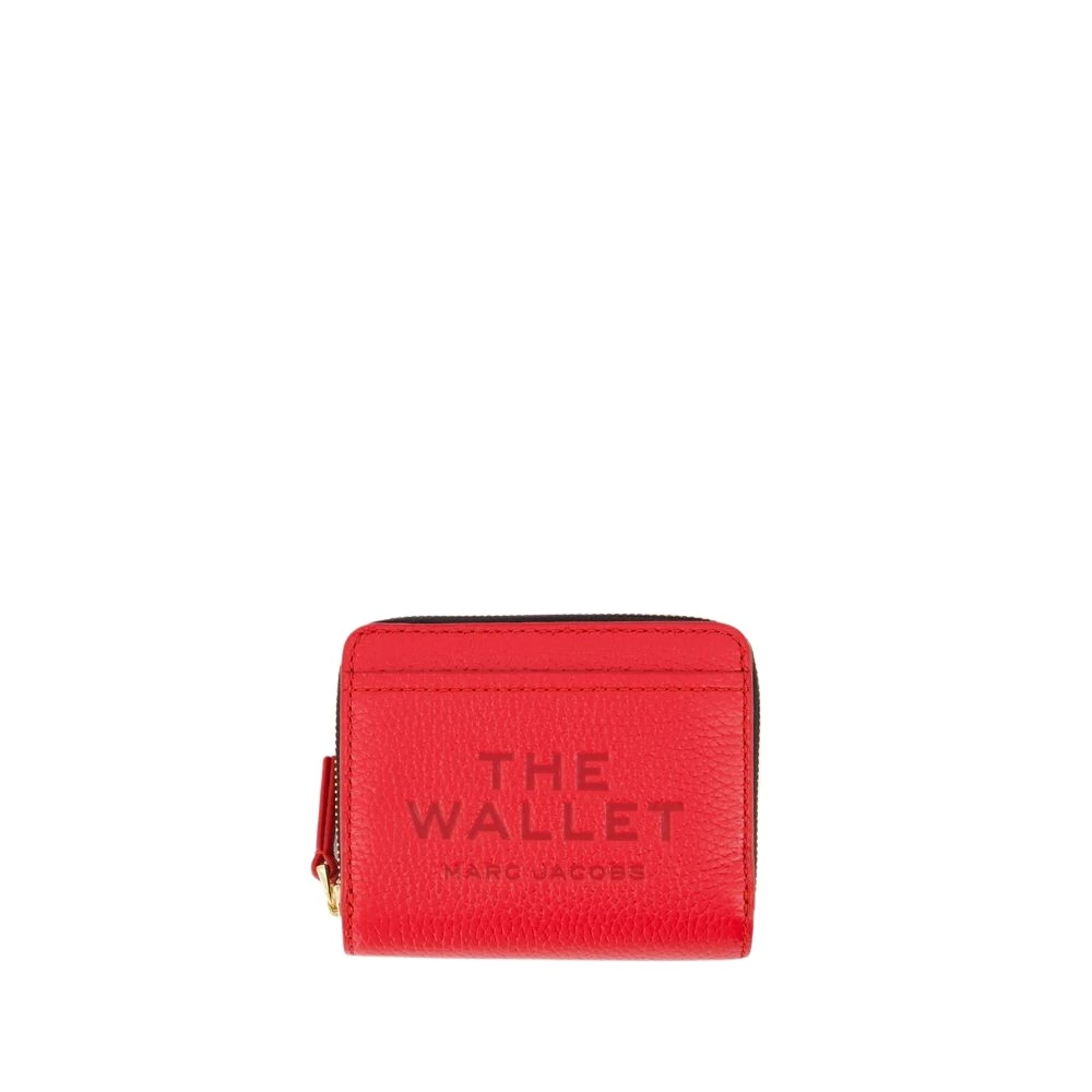 Marc Jacobs Rode Leren Compacte Portemonnee Red Dames