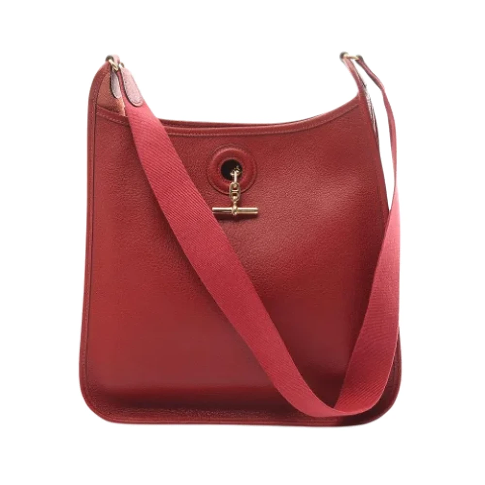 Hermès Vintage Pre-owned Fabric shoulder-bags Red Dames