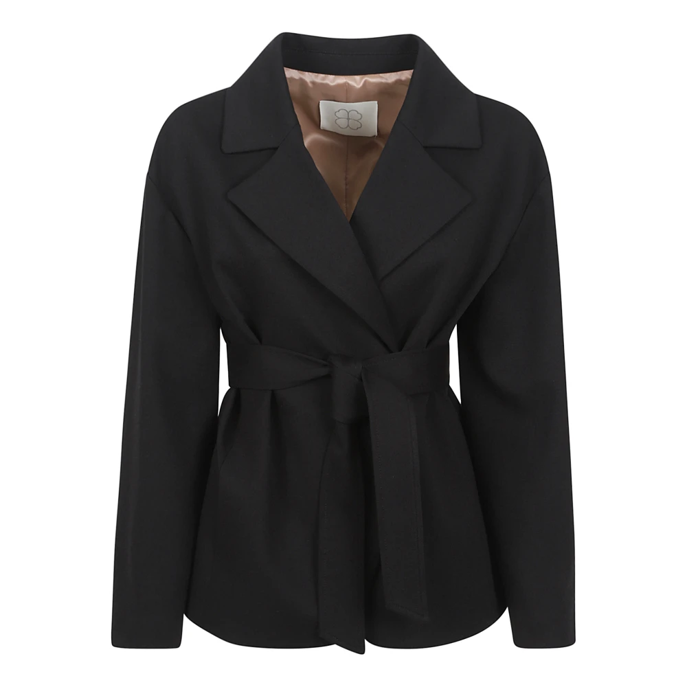 True Royal Zwarte Jassen met Viscose Samenstelling Black Dames
