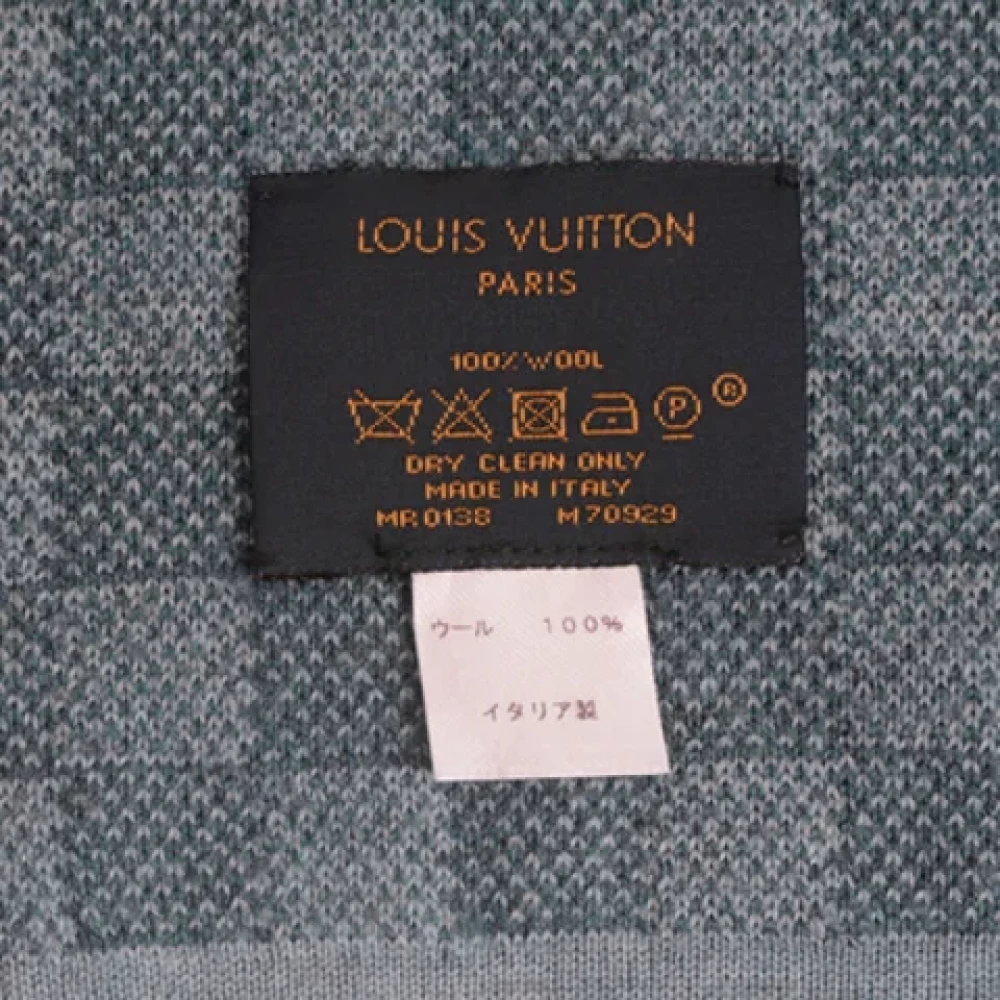 Louis Vuitton Vintage Pre-owned Wool scarves Blue Dames