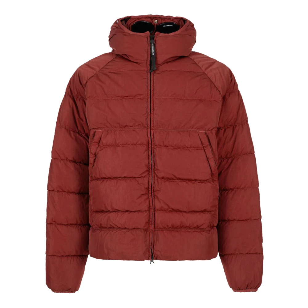 C.P. Company Rode Eco-Chrome R Hooded Down Jas Red Heren