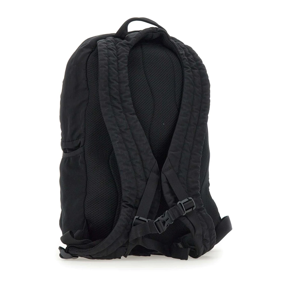 C.P. Company Zwarte Nylon B Lens Rugzak Black Heren
