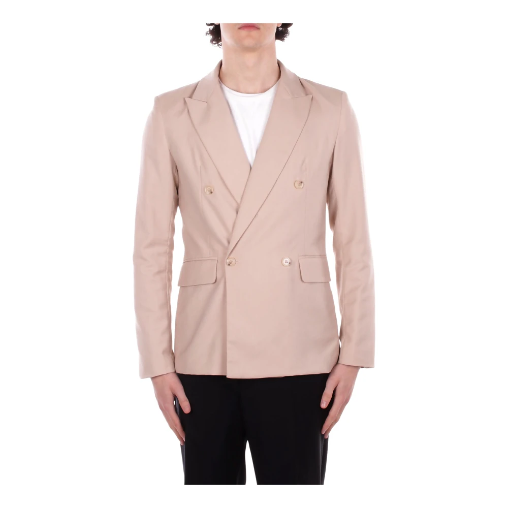 John Richmond Men's Beige Blazers, Xs, Double-Breasted Jacket