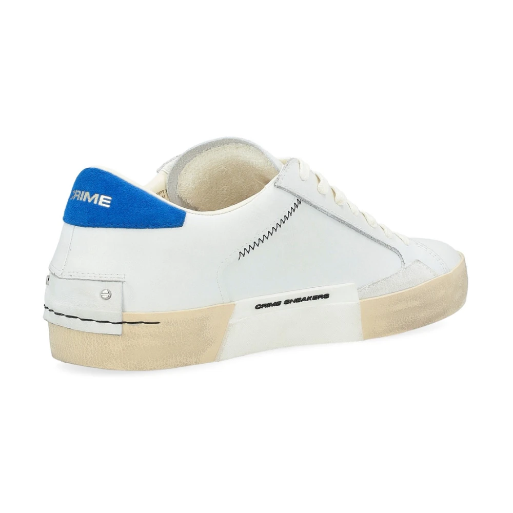 Crime London Witte Distressed Sneakers White Heren