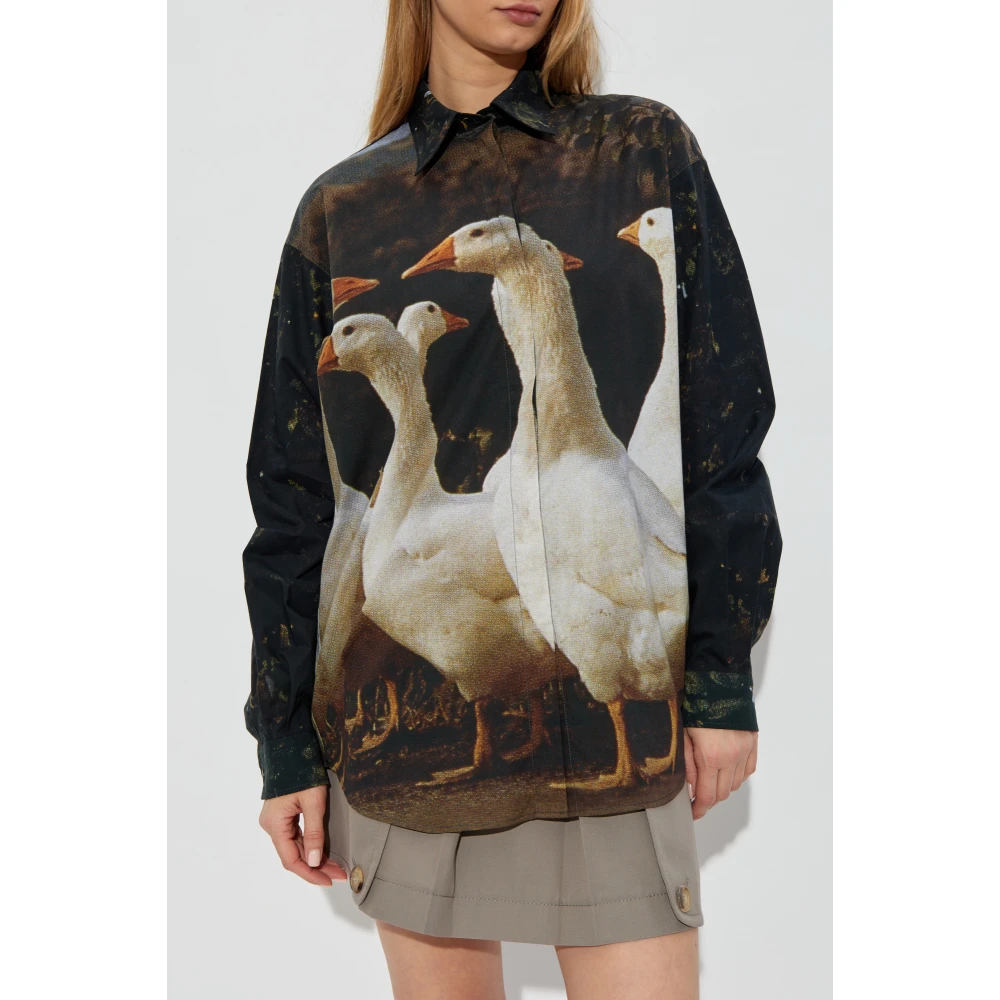 Moschino Shirt met eendenmotief Multicolor Dames