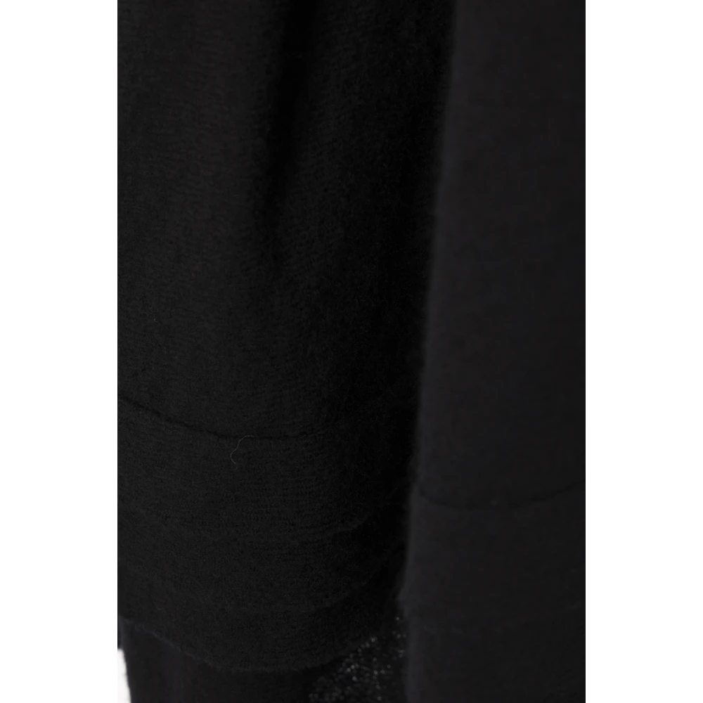 Noir Kei Ninomiya Zwarte wollen elastische taille rok Black Dames
