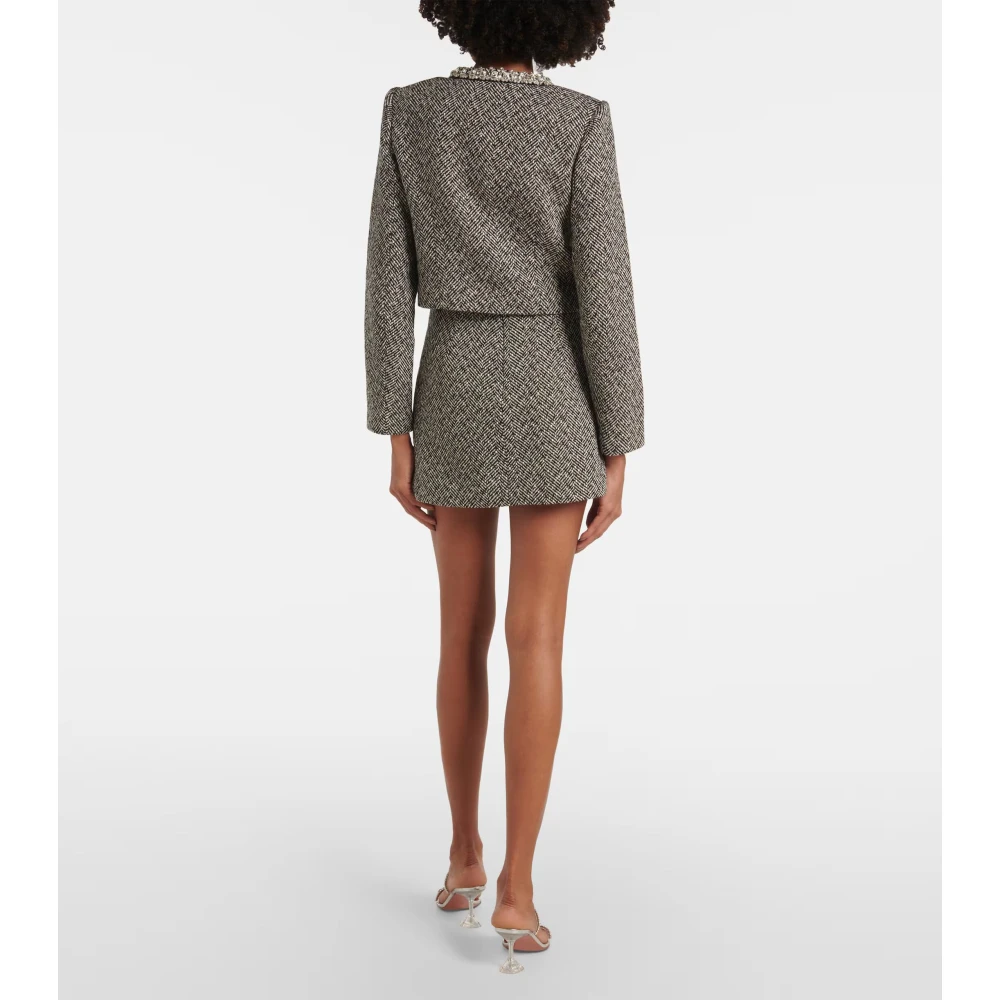 Self Portrait Geknipte Stijlvolle Jas Versierd Aw24-060Ja-B Black Dames
