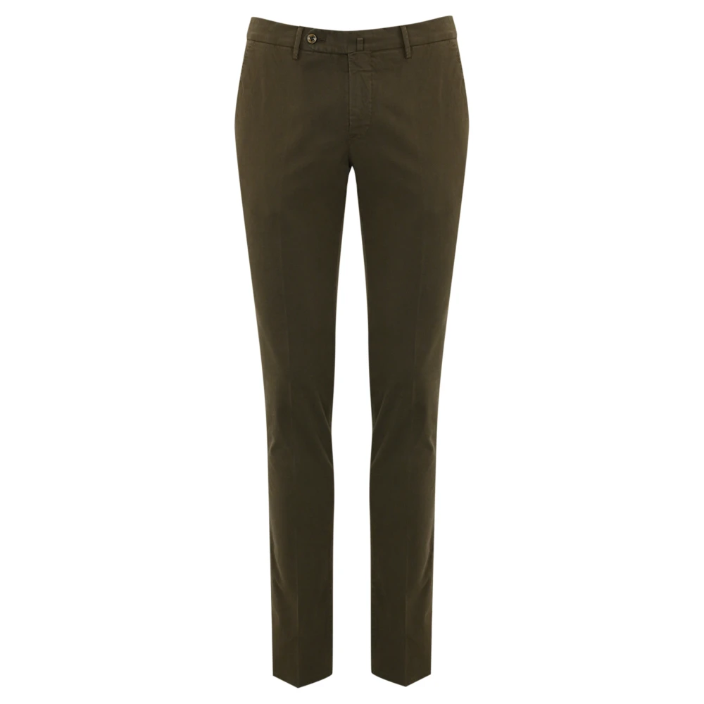 PT Torino Slim Fit Katoen Twill Broek Bruin Brown Heren