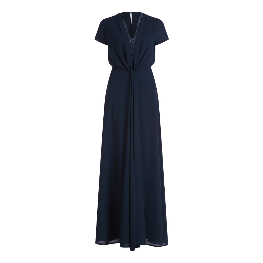 Vera Mont Kanten Avondjurk Blue Dames
