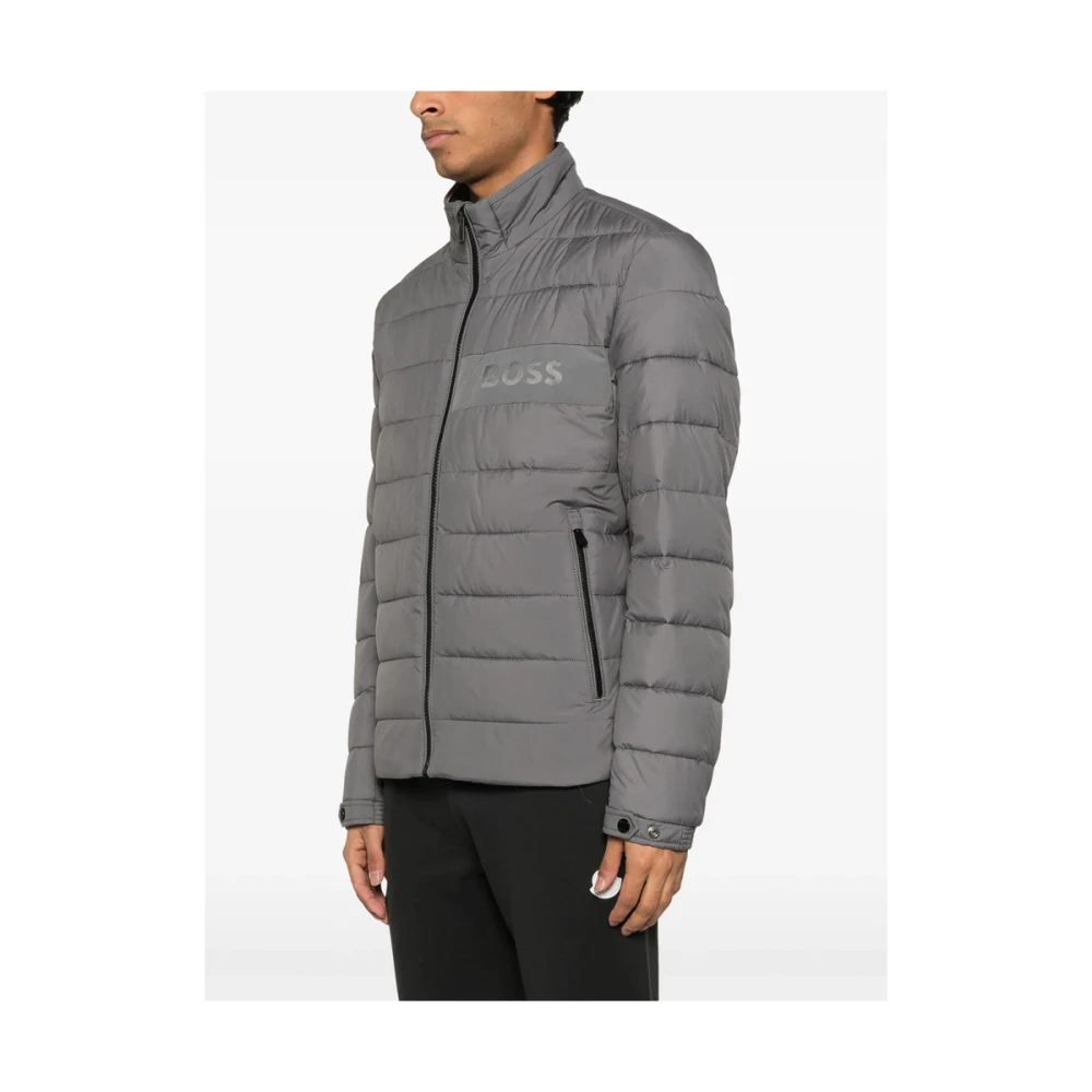 Hugo Boss Gewatteerd Antracietgrijs Ritsjack Gray Heren