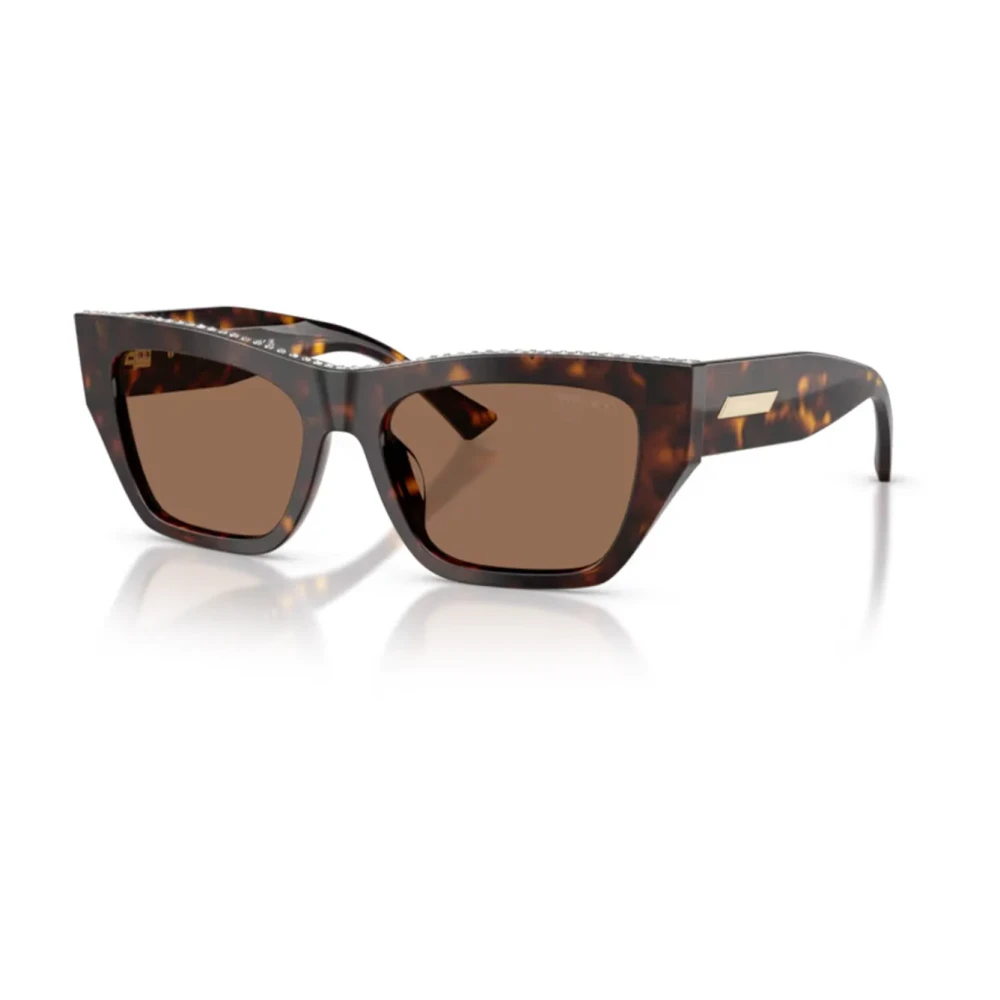 Jimmy Choo Women's Brown Sunglasses, 54 Mm, Cat-Eye Sunglasses With Strass Detail