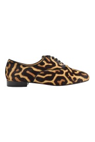 New Fred Leopard Pony Fur Flat shoes