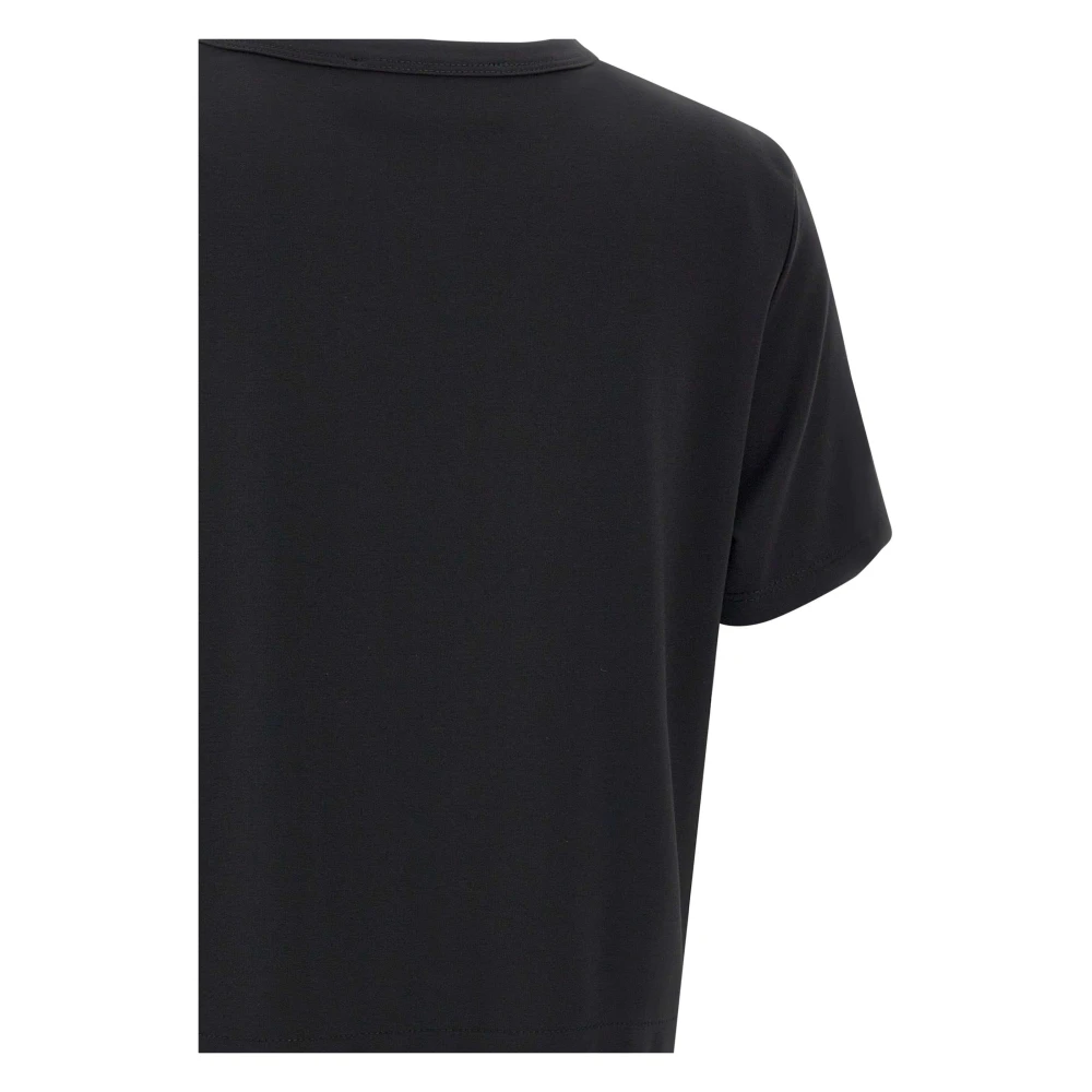 Kaos Zwart T-shirt met Gouden Logo Black Dames