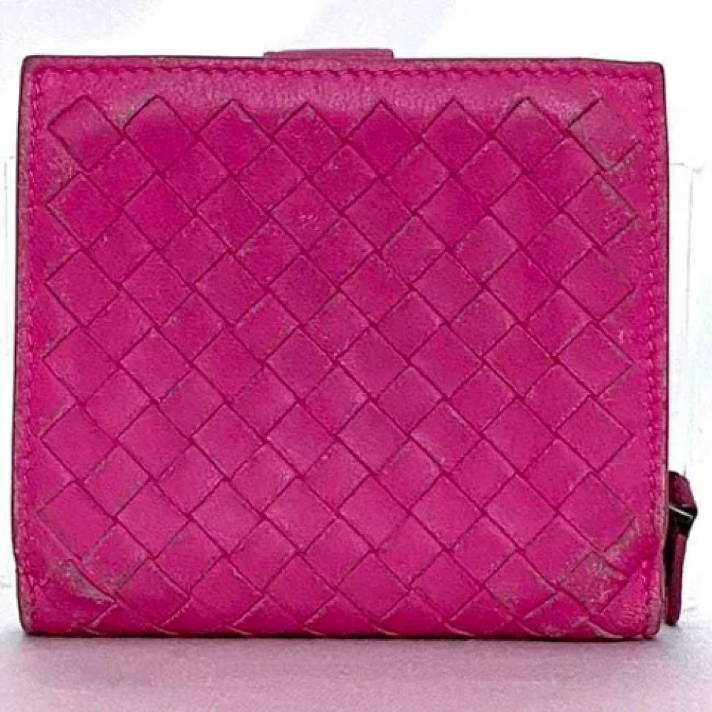 Bottega Veneta Vintage Pre-owned Leather wallets Pink Dames