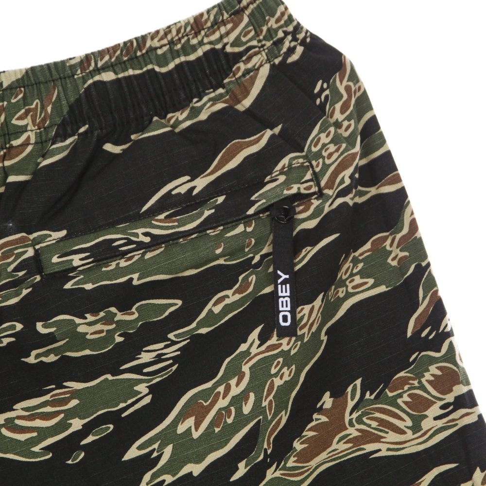 Obey Camo Relaxte Shorts Tijgerprint Lichtgewicht Multicolor Heren