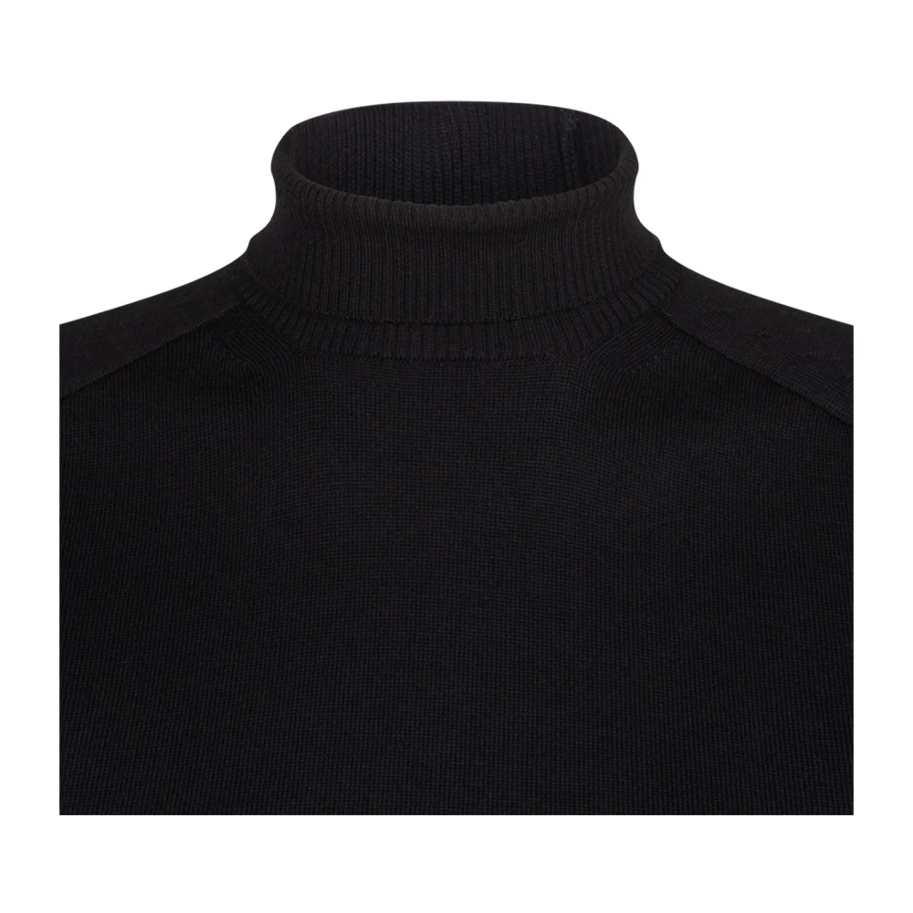 SPORTMAX Zwarte Korte Wol Turtleneck Sweater Black Dames
