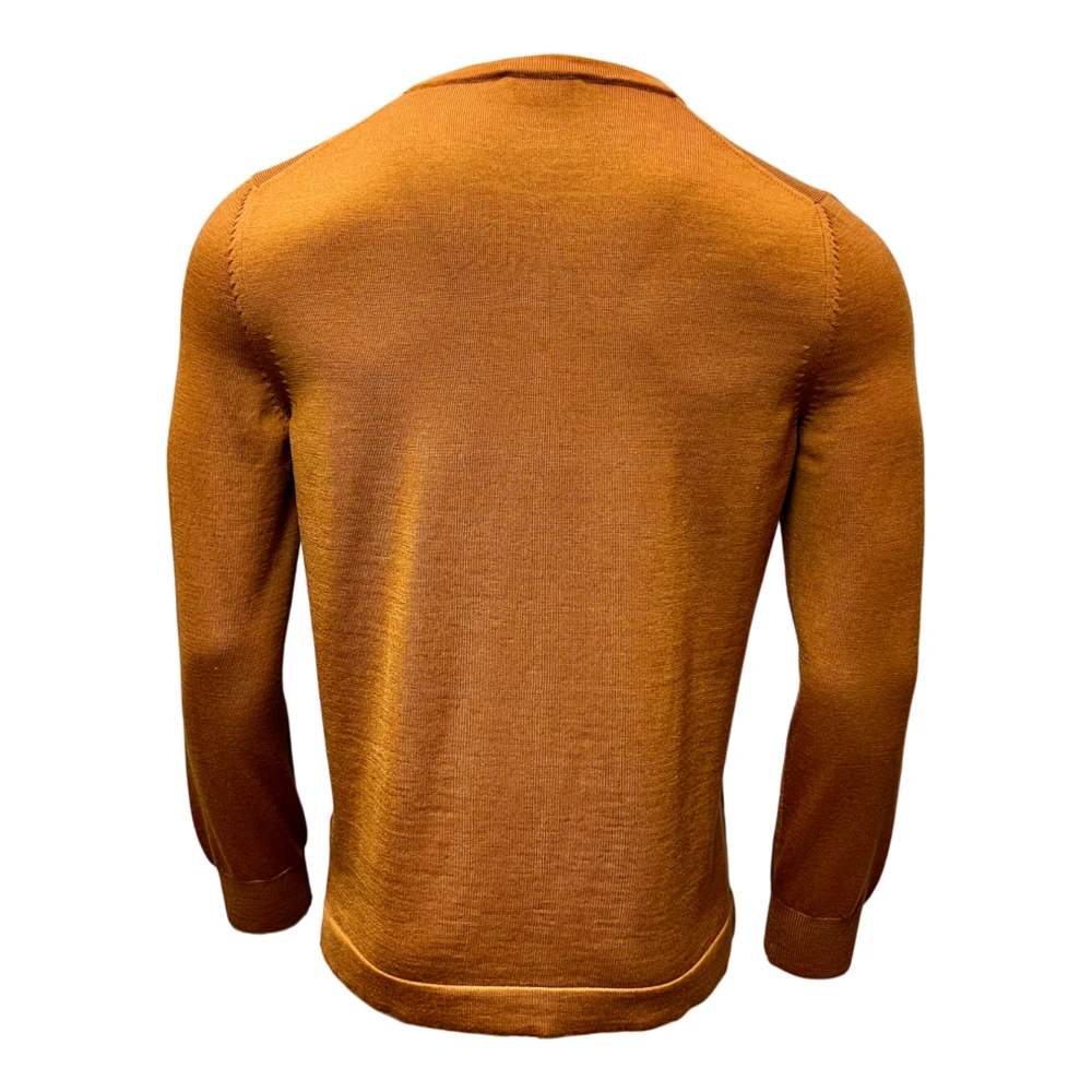 Gran Sasso Athleisure Merino Sweater Kurkuma Beige Yellow Heren