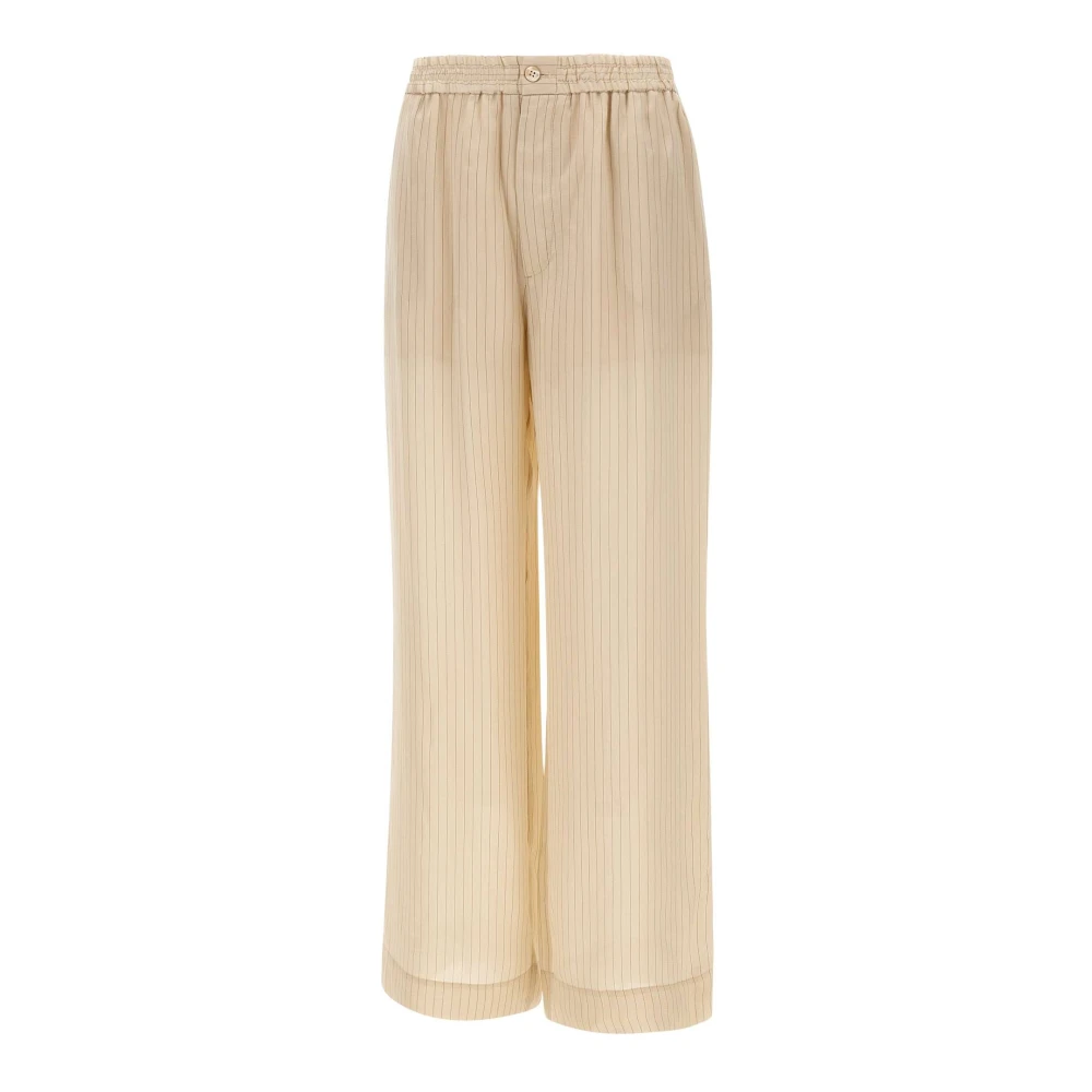 Birgitte Herskind Beige Wide Trousers, Female, M, Sander Trousers