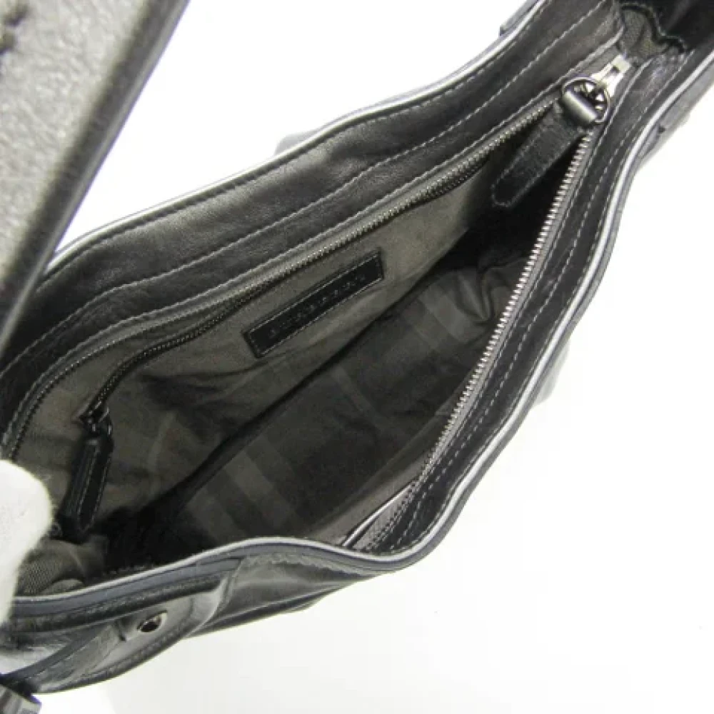 Burberry Vintage Pre-owned Leather shoulder-bags Gray Dames