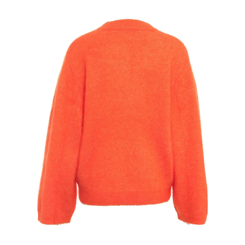 Second Female Levendige Oranje Mohair Blend Trui Second Dames Orange Dames
