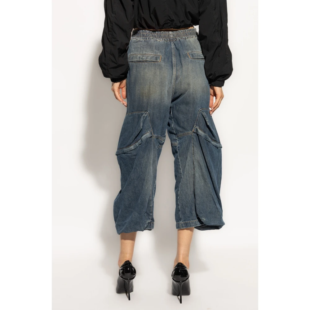 Diesel Loszittende jeans D-Para-Short-Fsf Blue Dames