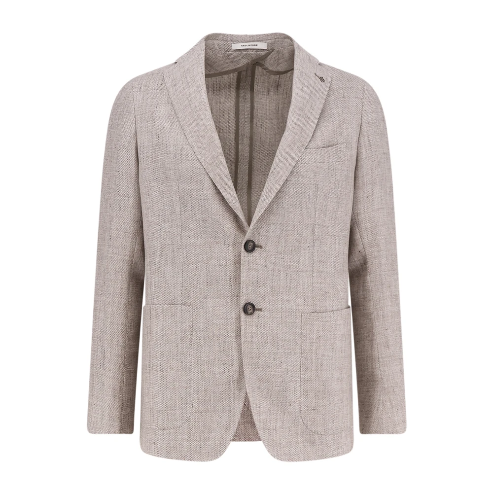 Tagliatore Men's Gray Blazers, L, Single-Breasted Two-Button Blazer