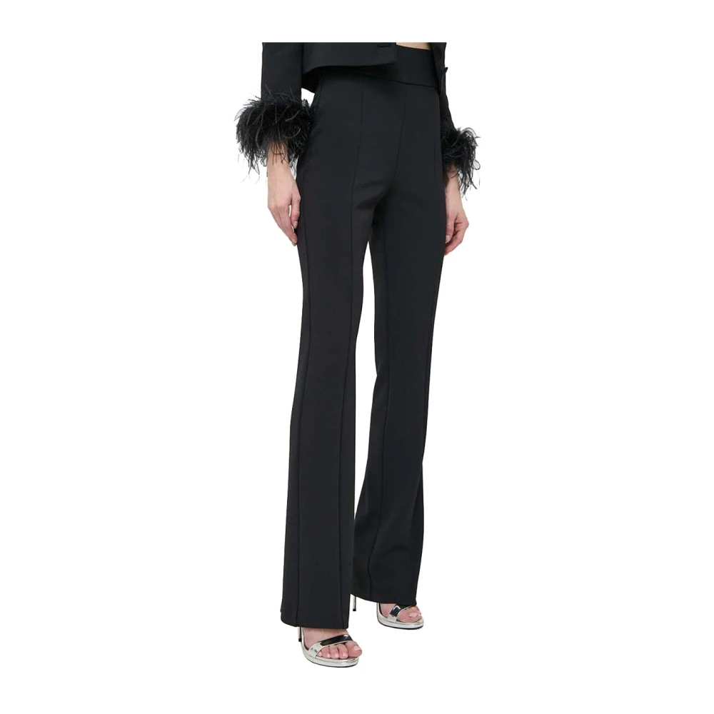 pinko Flare broek met hoge taille en verborgen rits Black Dames