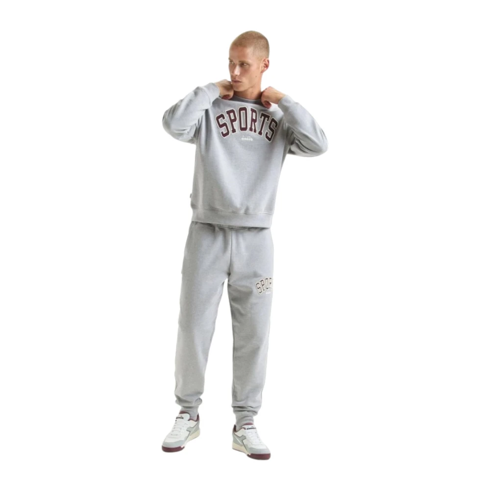 Diadora Legacy Unisex Sweatshirt Katoen Gray Heren