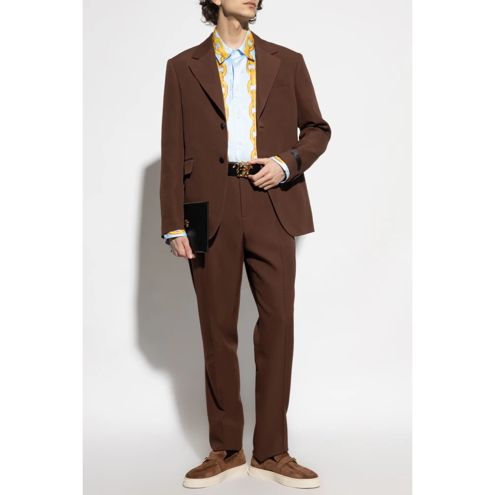 Versace Omkeerbaar overhemd Blue Heren