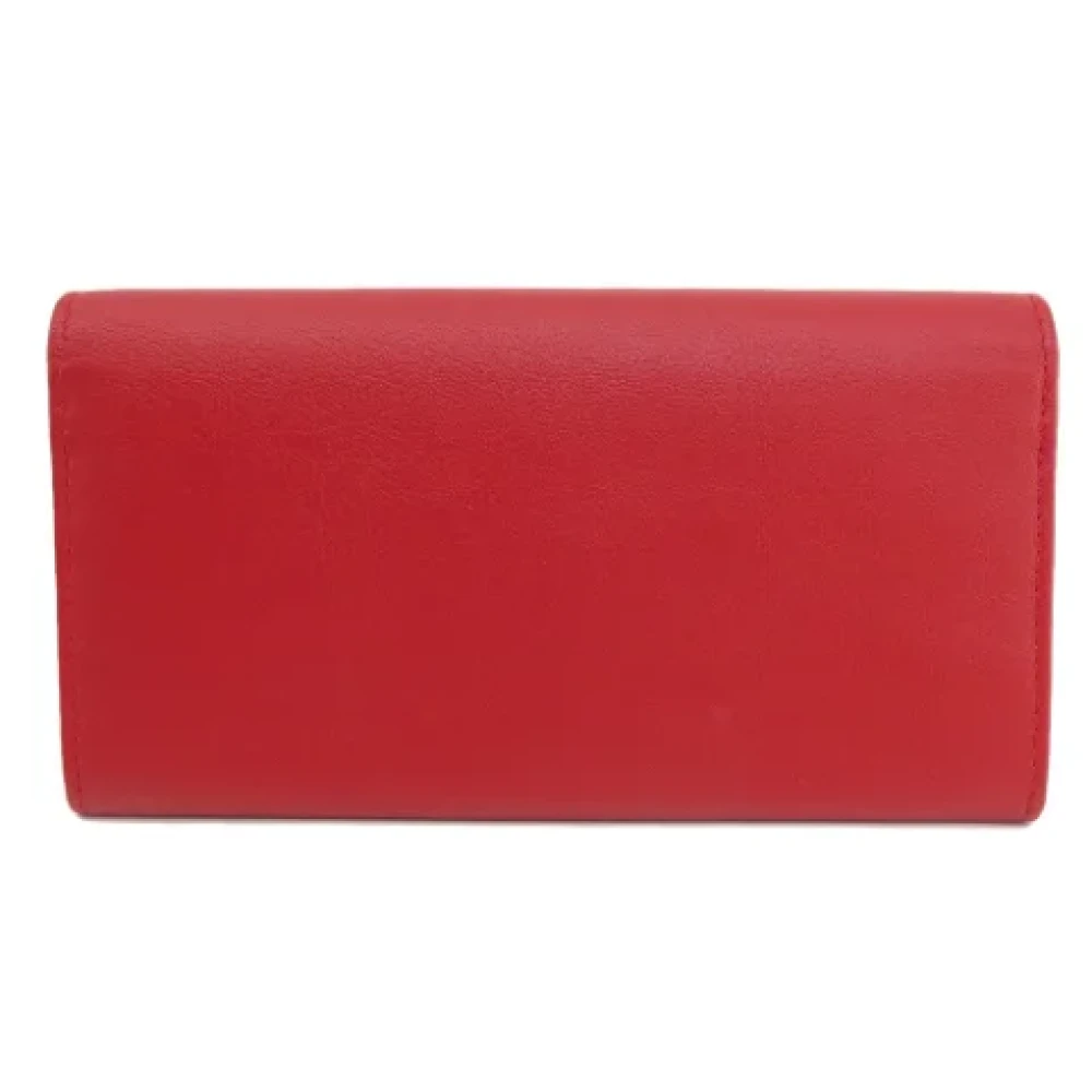 Saint Laurent Vintage Pre-owned Leather wallets Red Dames