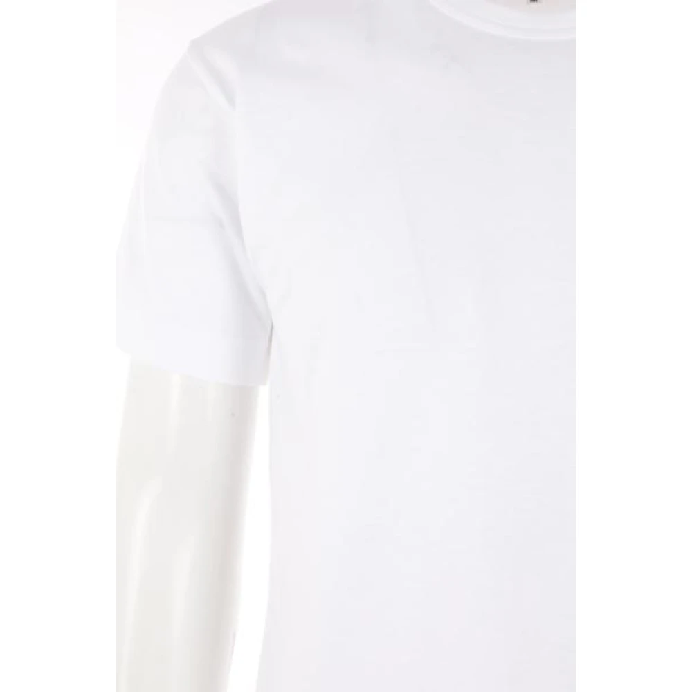 Comme des Garçons Play Witte T-shirt met Pixel Logo Patch White Heren