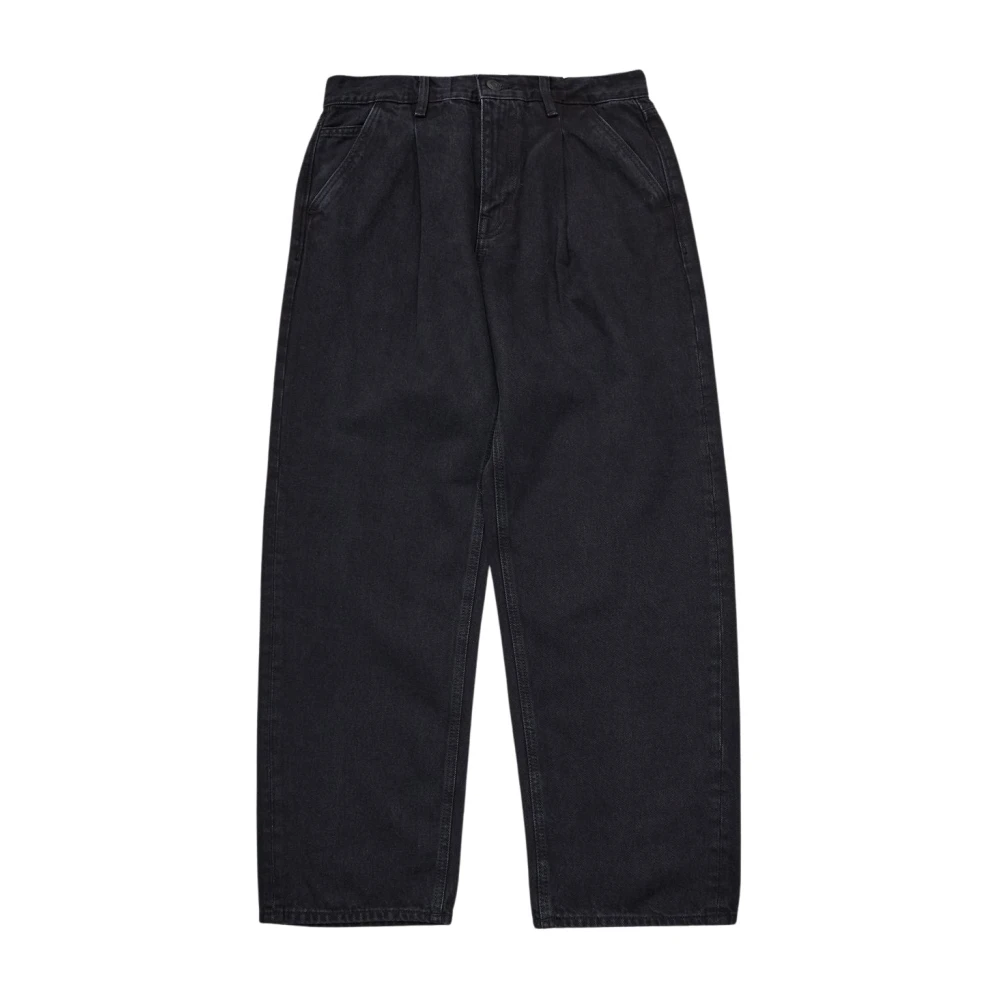 Selected Homme Plooi Denim Jeans in Zwart Black Heren