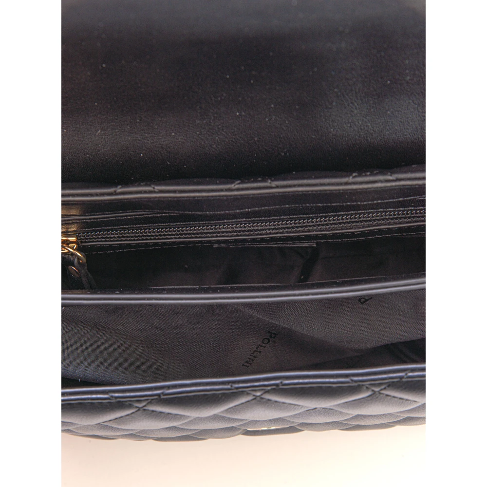 Pollini Gewatteerde Schoudertas met Schuifketting Black Dames