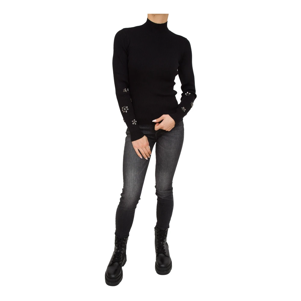 Twinset Zwarte Gebreide Coltrui Black Dames