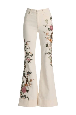Vacker Broderad Jeans