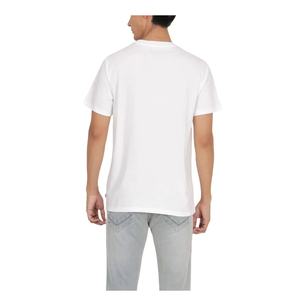 Levi's Grafische Palm Crewneck Tee voor Mannen White Heren