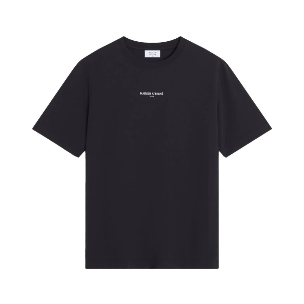 Maison Kitsuné Men's Black T-Shirts, L, Paris Comfort Tee-Shirt