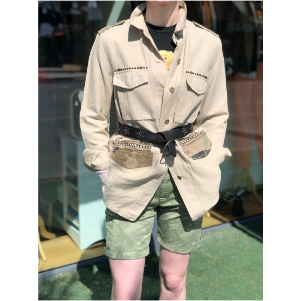Mason's Camouflage Safari Overhemd Jas Beige Dames