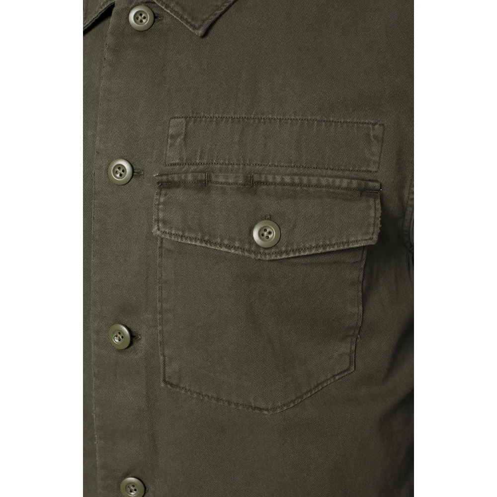 AllSaints Vintage Militair Geïnspireerd Groen Shirt Green Heren