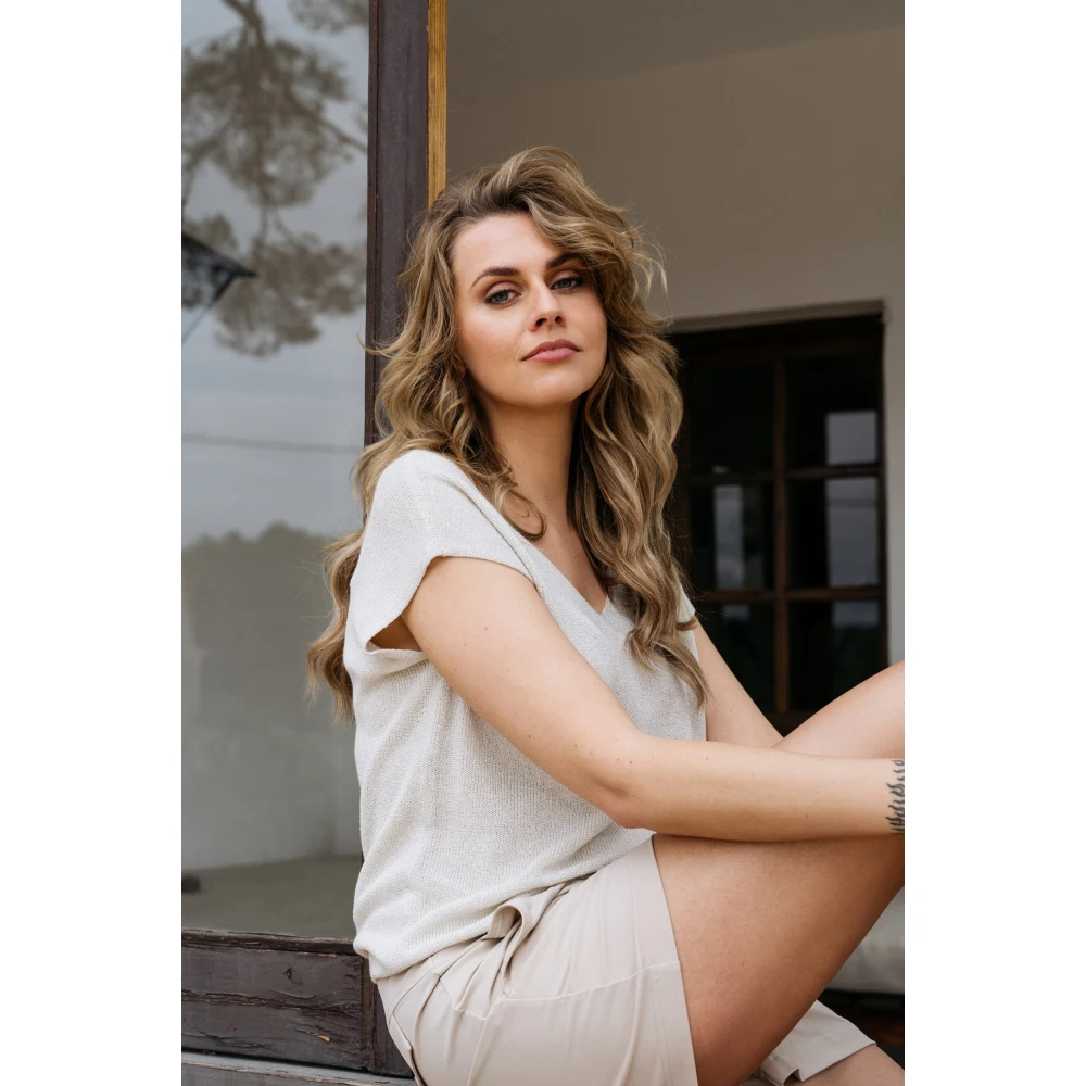 &Co Woman Shorts courts en jean Beige Dames
