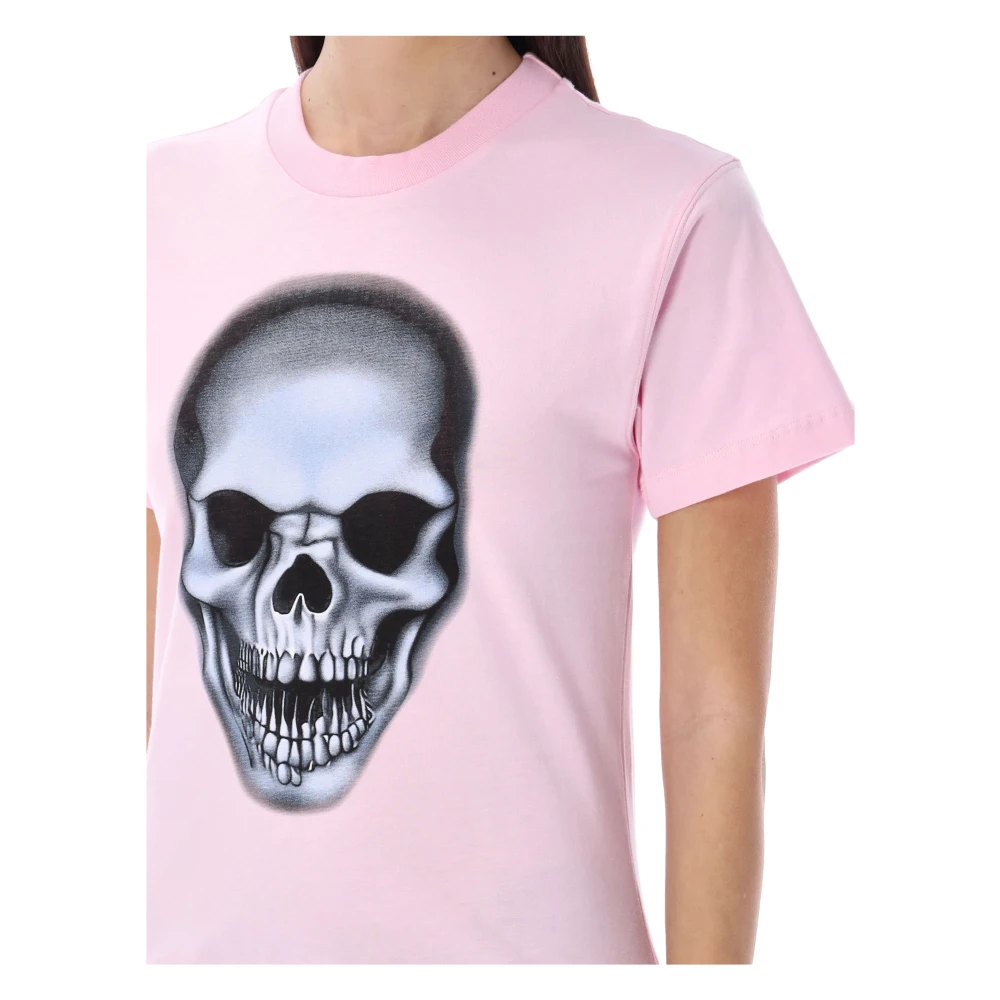 Ottolinger Skull Print Slim-Fit T-Shirt Pink Dames