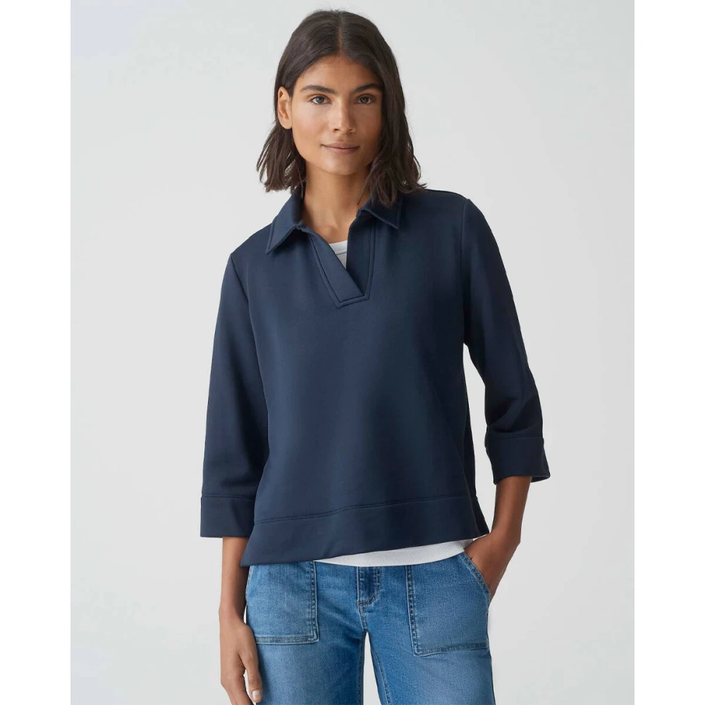 Opus Stijlvolle Sweatshirt met Gonut Detail Blue Dames