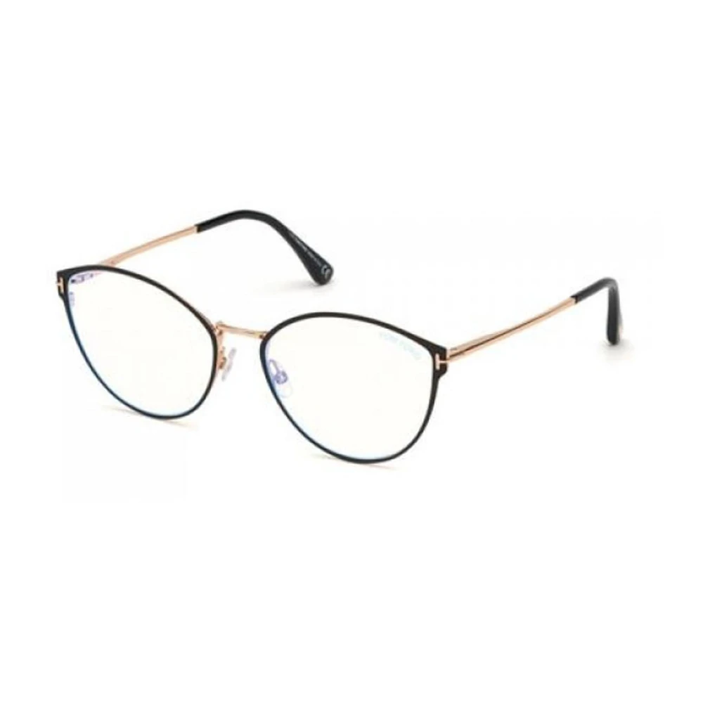 Tom Ford Bril met Roségouden Accent en Heldere Lens Black Dames