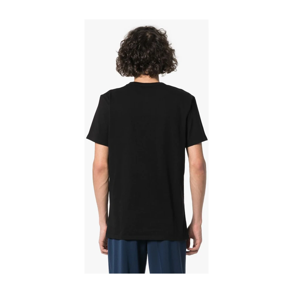Maison Kitsuné Zwarte Klassieke T-shirts en Polos Black Heren