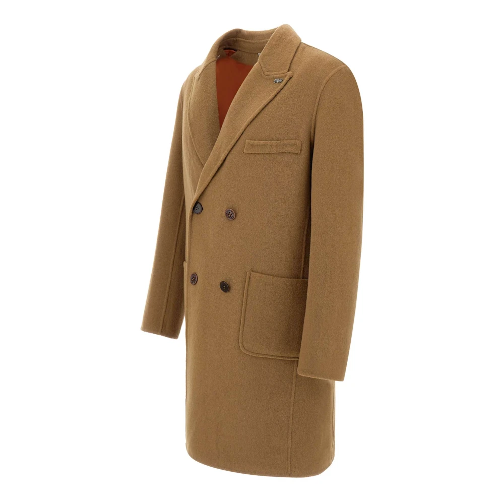 BOB Heren Kamelenwollen Jas Beige Heren