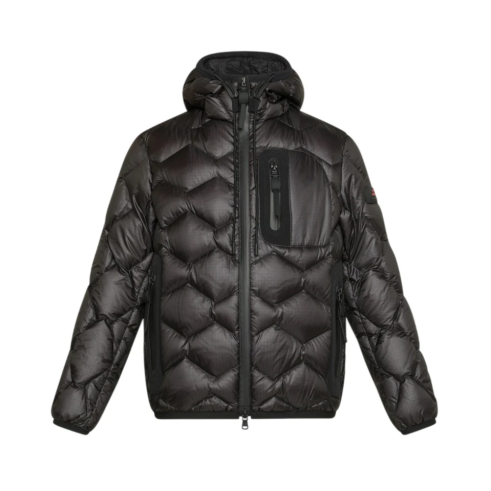 Peuterey Men's Black Geometric Quilted Down Jacket - Winter Jackets - Xs - Jackets