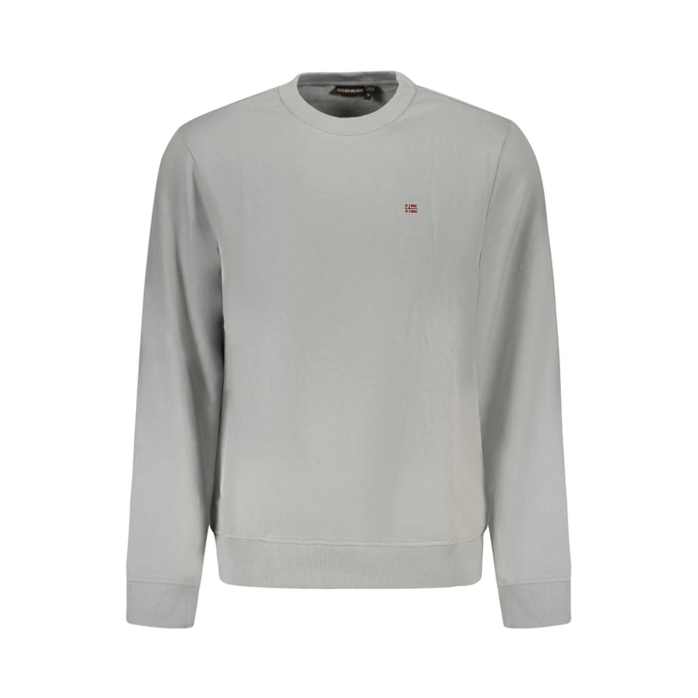 Napapijri Men's Gray Sweatshirts, Xl, Cotton Jumper