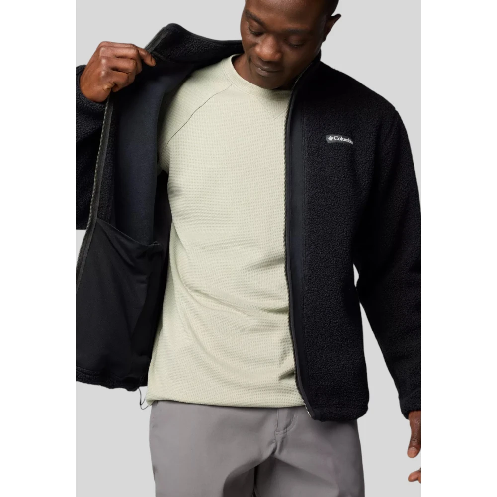 Columbia Zwarte Bouclé Fleece Jas Black Heren
